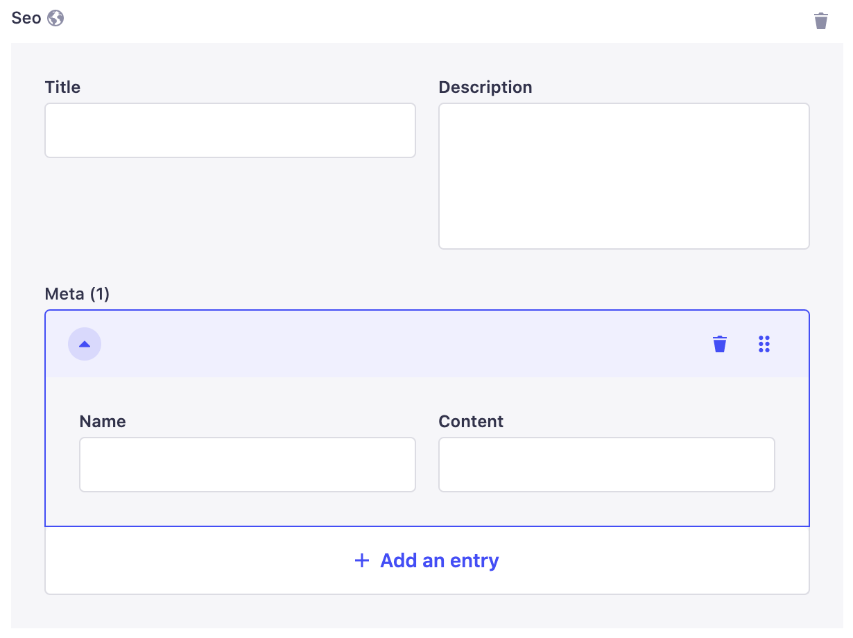 Writing content for a component