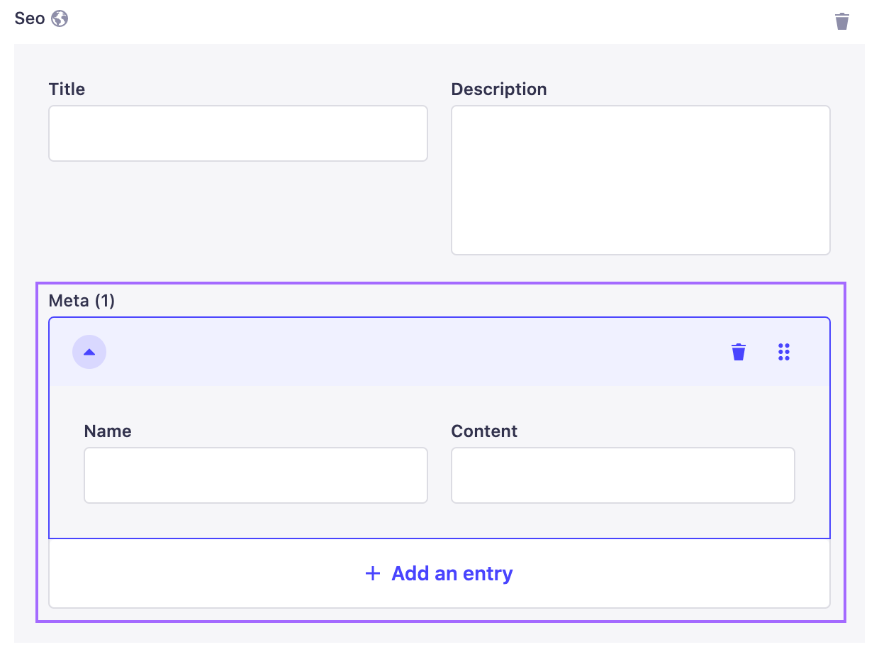 Writing content for a component